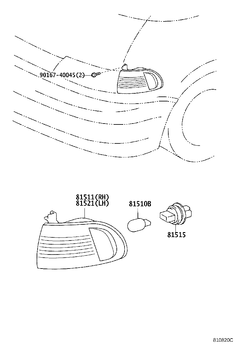 81511-95D01 LENS, FRONT TURN SIGNAL LAMP, RH product image