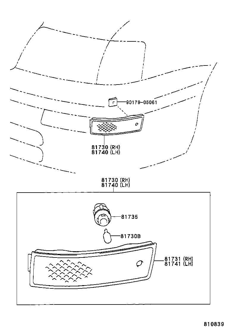 81945-AC030 SOCKET AND WIRE, SIDE TURN SIGNAL LAMP product image