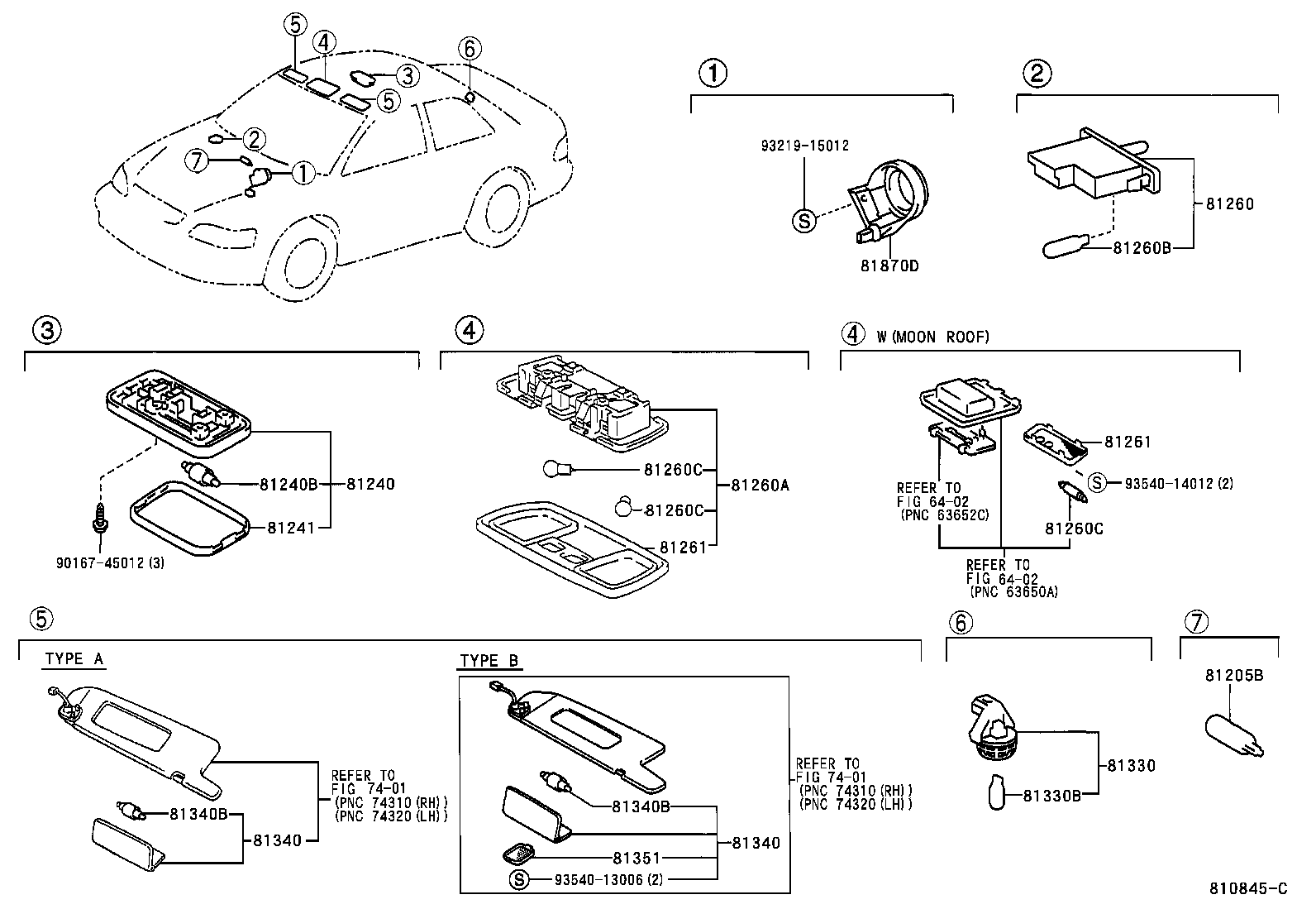81871-33030 LAMP ASSY, KEY CYLINDER product image