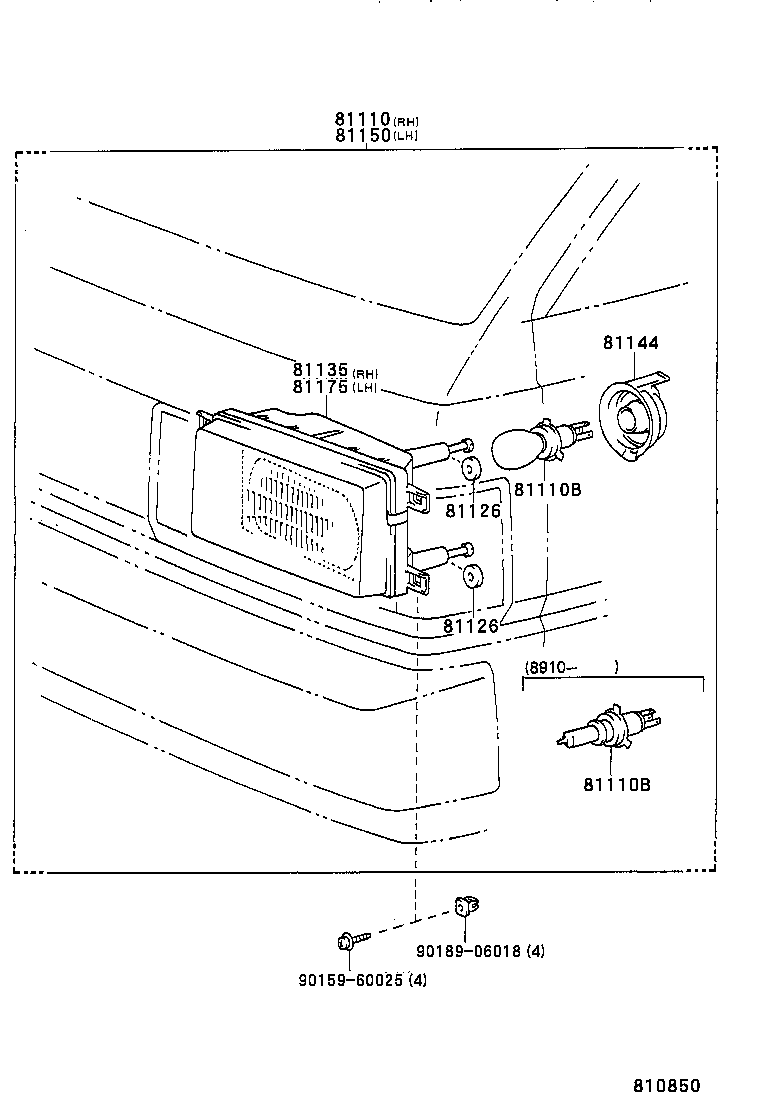 81150-27070 HEADLAMP ASSY, LH product image