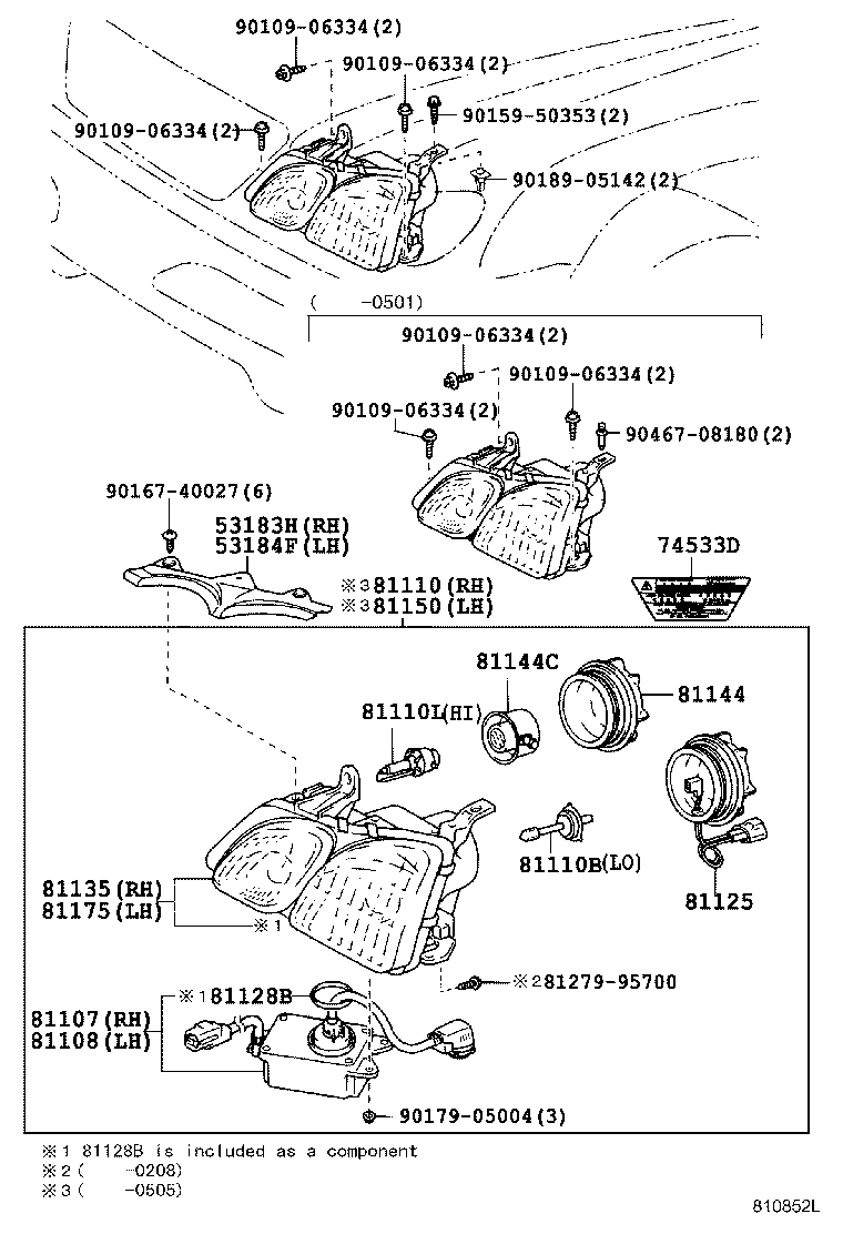 81150-60811 HEADLAMP ASSY, LH product image
