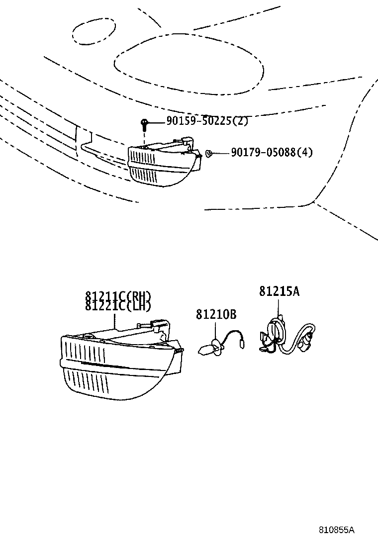 81211-24020 LAMP UNIT, FOG LAMP, RH product image