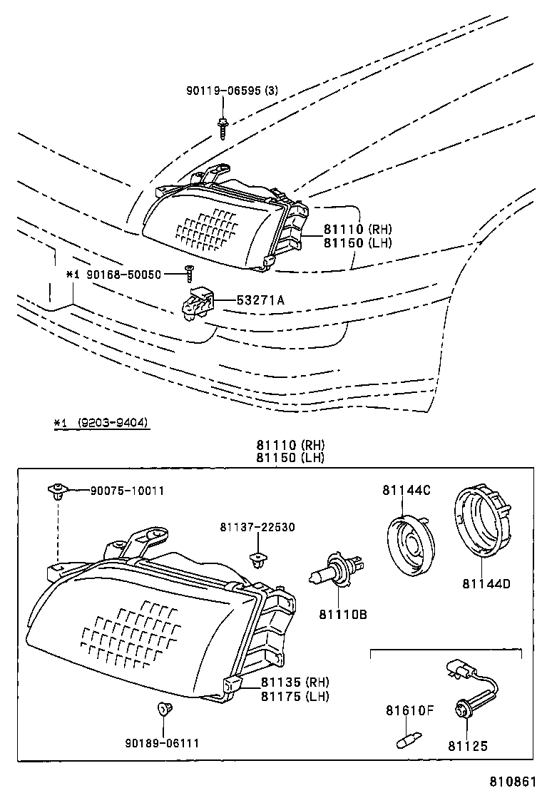 81150-2B641 HEADLAMP ASSY, LH product image