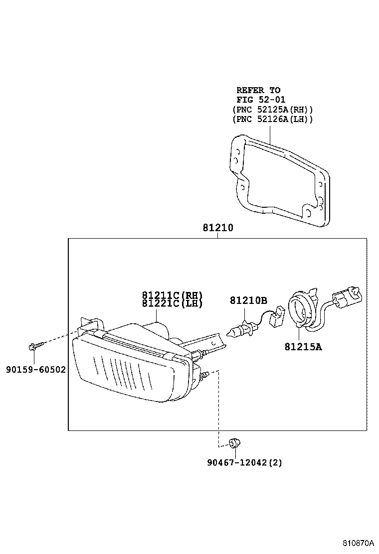 81215-21020 SOCKET & WIRE, FOG LAMP product image