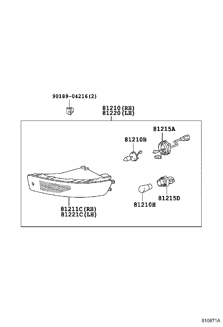 81215-21020 SOCKET & WIRE, FOG LAMP product image