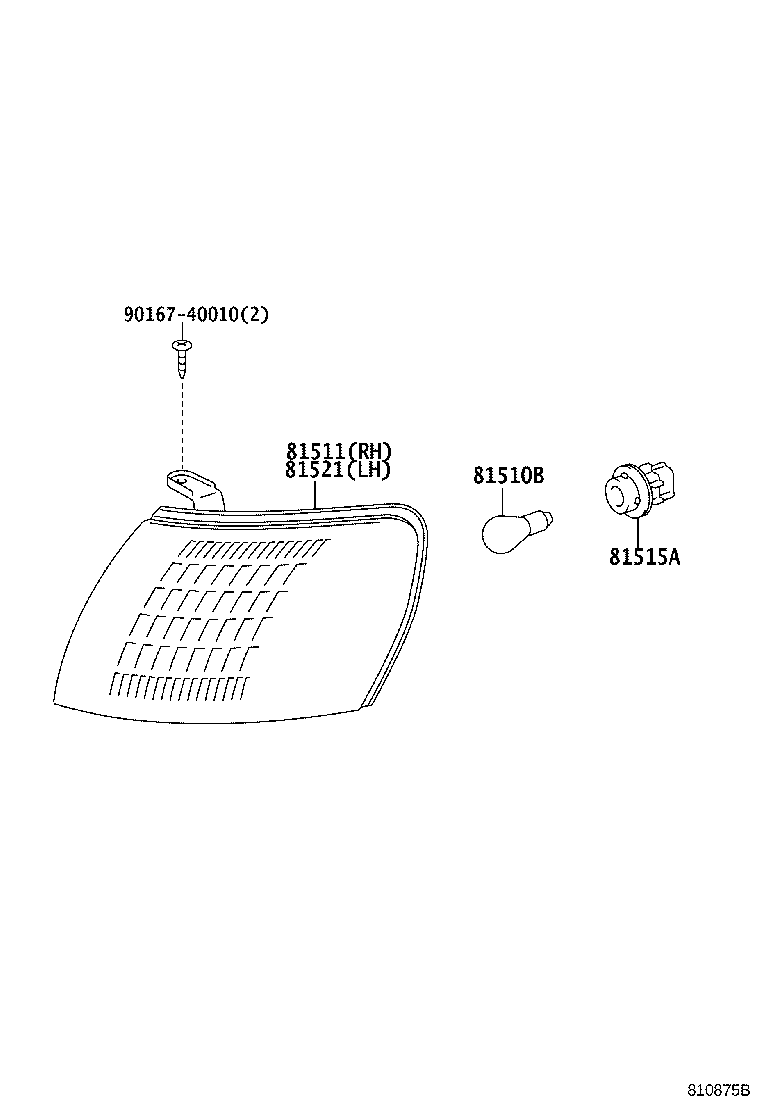 81521-21020 LENS, FRONT TURN SIGNAL LAMP, LH product image