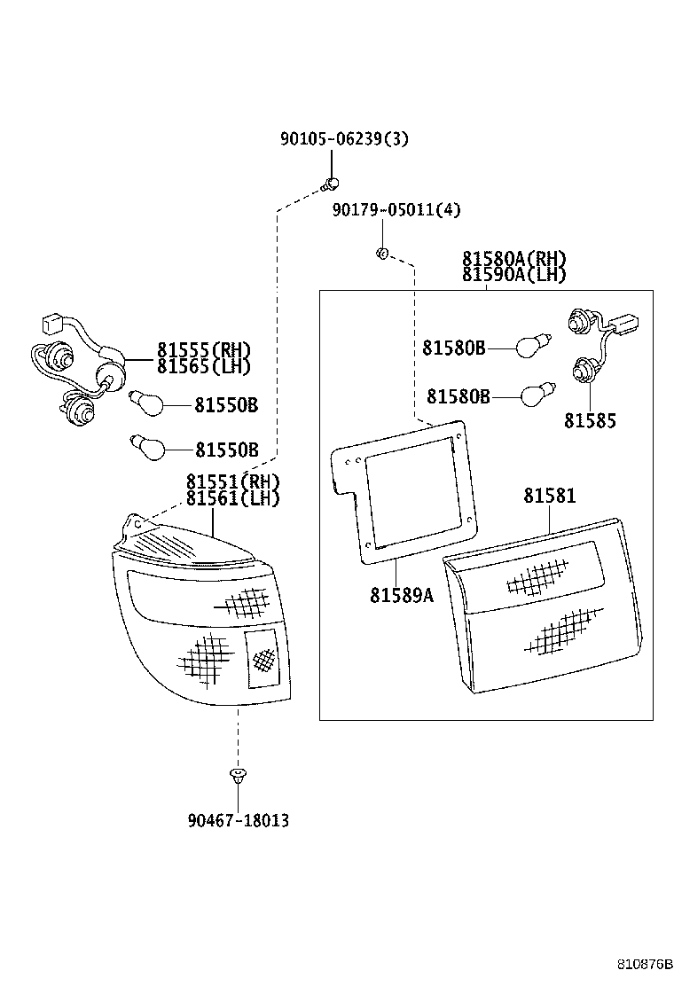 81561-21140 LENS, REAR COMBINATION LAMP, LH product image