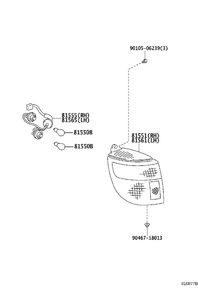 81561-21140 LENS, REAR COMBINATION LAMP, LH product image