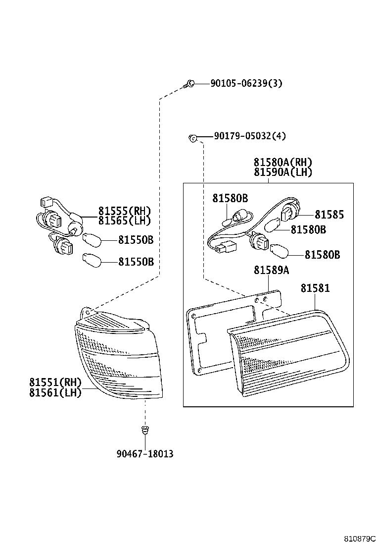 81561-21140 LENS, REAR COMBINATION LAMP, LH product image