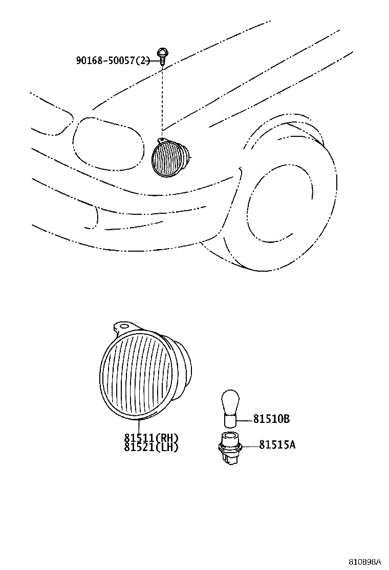 81511-13040 LENS, FRONT TURN SIGNAL LAMP, RH product image