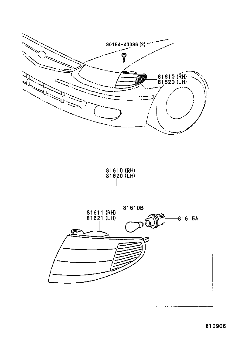 81610-06040 LAMP ASSY, PARKING & CLEARANCE, RH product image