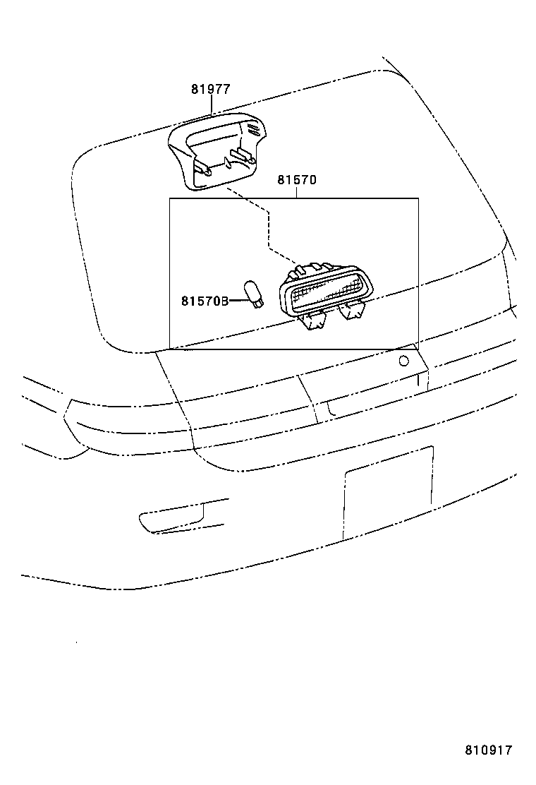 81570-44050 LAMP ASSY, CENTER STOP product image