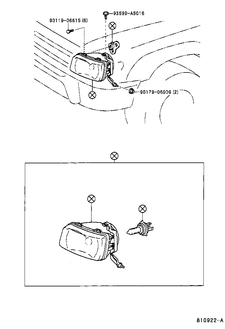 81130-35390 UNIT, HEADLAMP, RH product image
