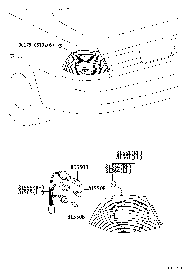 81552-32290 GASKET, REAR COMBINATION LAMP LENS, RH product image