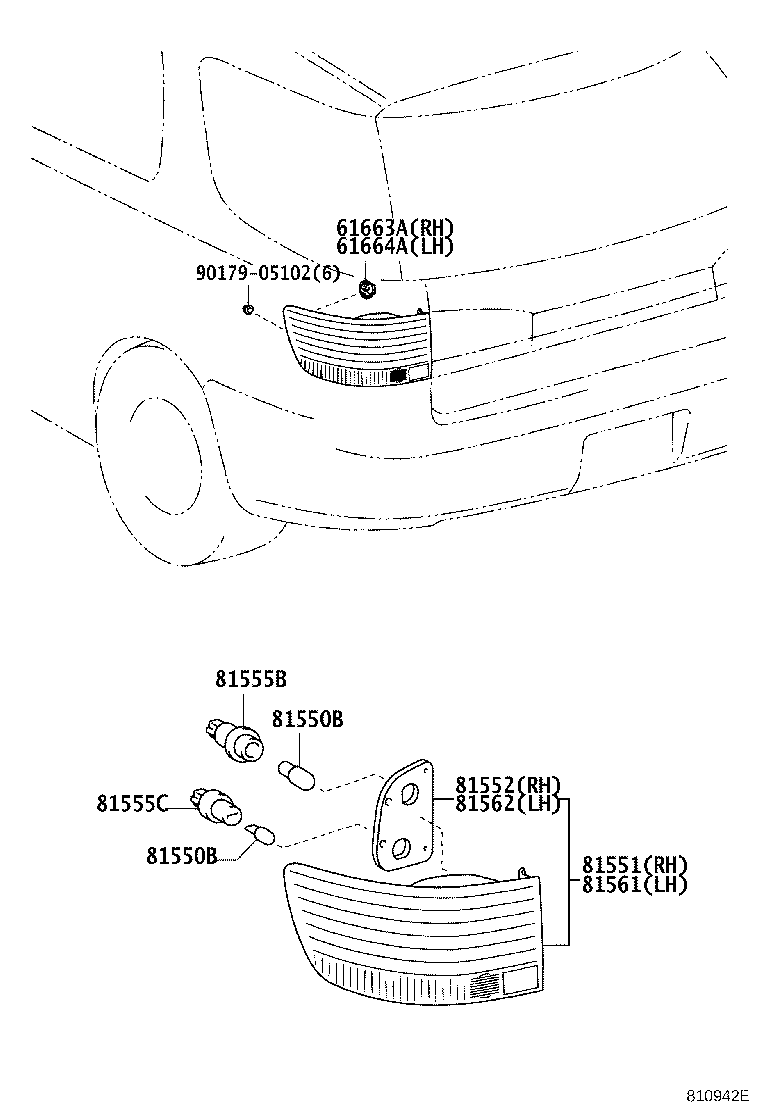 81552-32290 GASKET, REAR COMBINATION LAMP LENS, RH product image