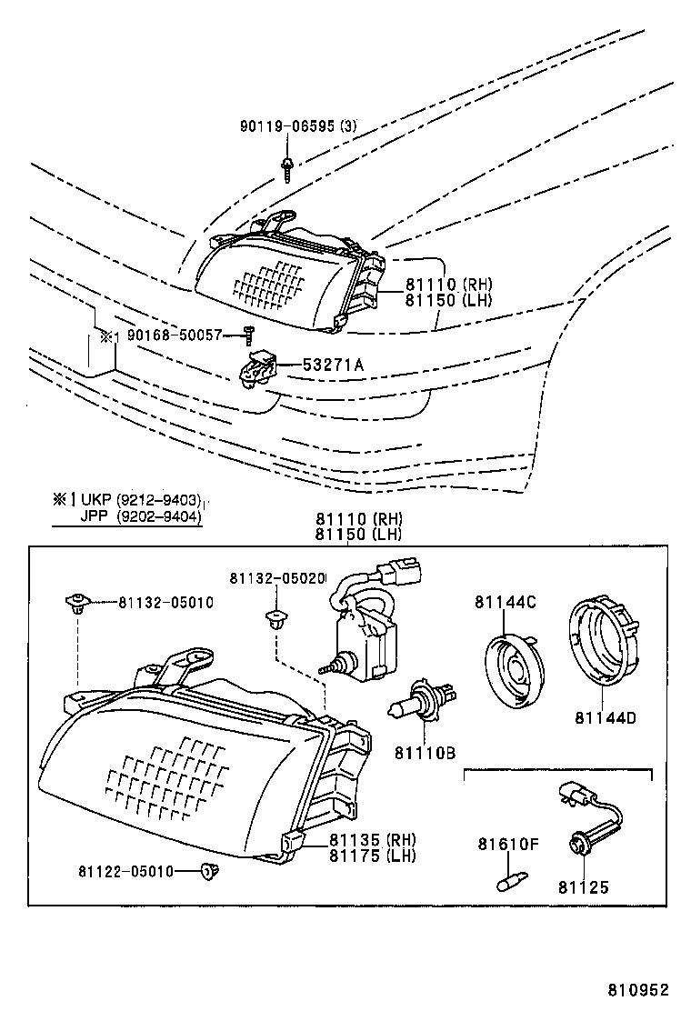 81150-05041 HEADLAMP ASSY, LH product image