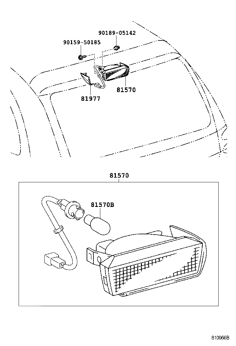 81570-44040 LAMP ASSY, CENTER STOP product image