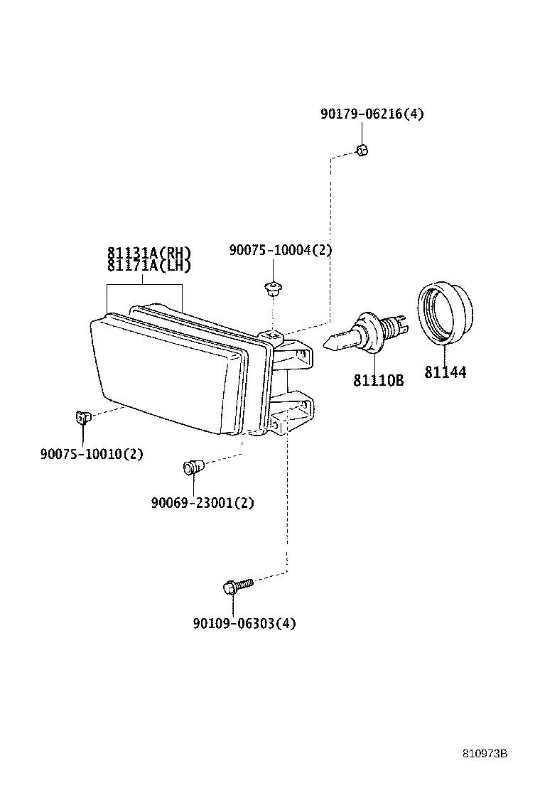 81130-35241 UNIT, HEADLAMP, RH product image
