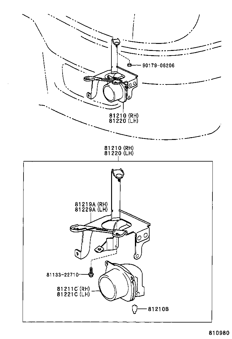 81229-35010 BRACKET, FOG LAMP, LH product image
