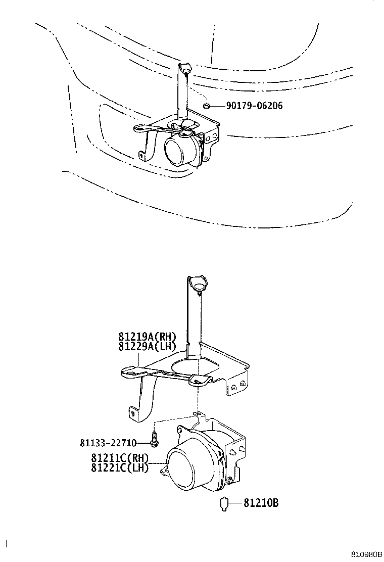 81221-35010 LAMP UNIT, FOG LAMP, LH product image