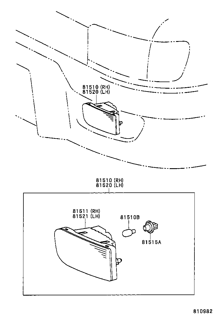 81520-35120 LAMP ASSY, FRONT TURN SIGNAL, LH product image