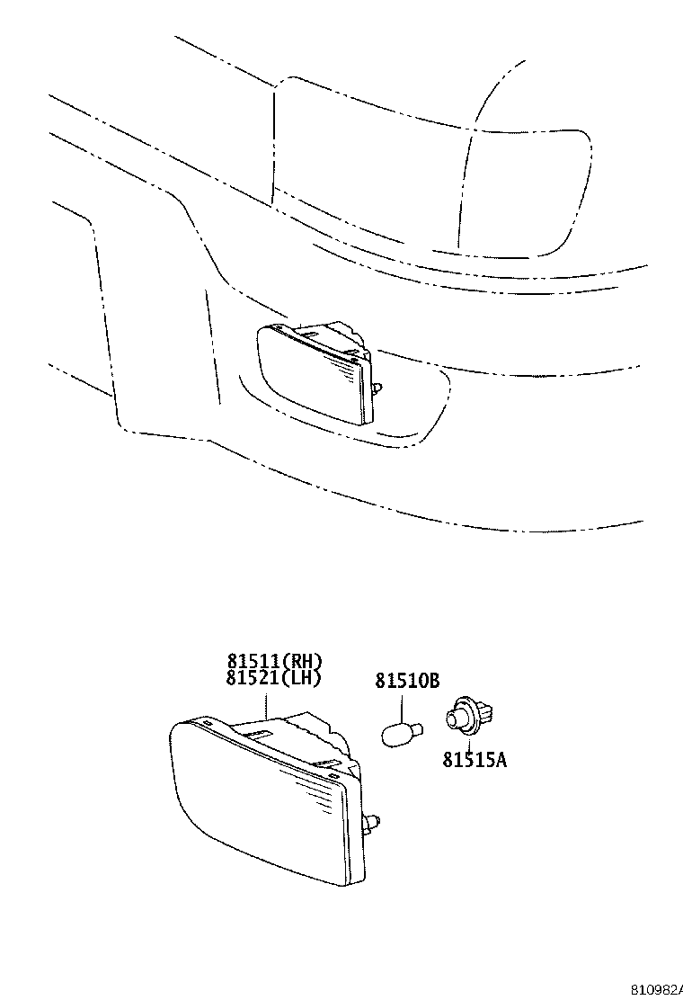 81510-35130 LAMP ASSY, FRONT TURN SIGNAL, RH product image