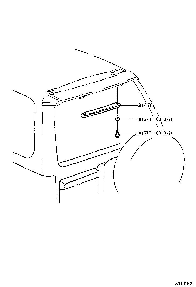 81570-35070 LAMP ASSY, CENTER STOP product image