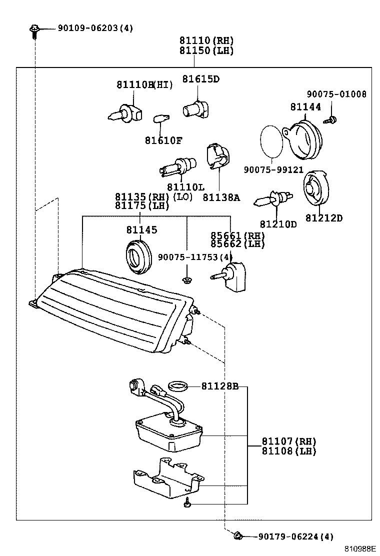 81107-22720 COMPUTER SUB-ASSY, HEADLAMP LIGHT CONTROL, RH product image