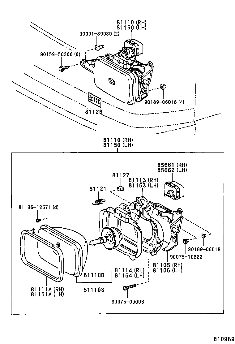 53271-26010 BRACKET, HEADLAMP MOUNTING product image