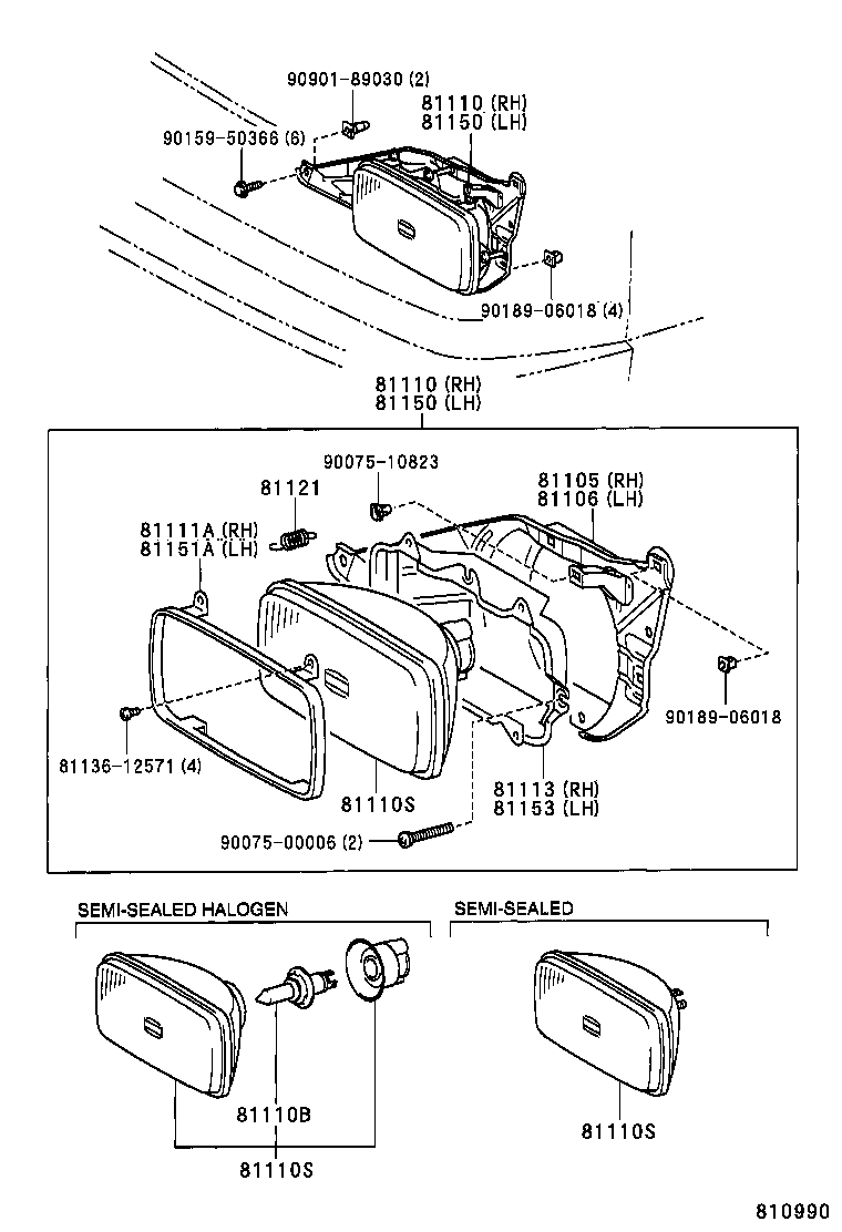 53271-26010 BRACKET, HEADLAMP MOUNTING product image