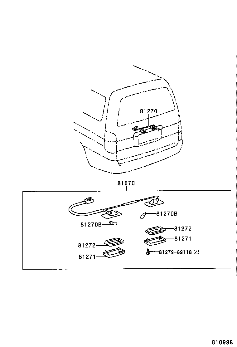 81270-95J09 LAMP ASSY, LICENSE PLATE product image