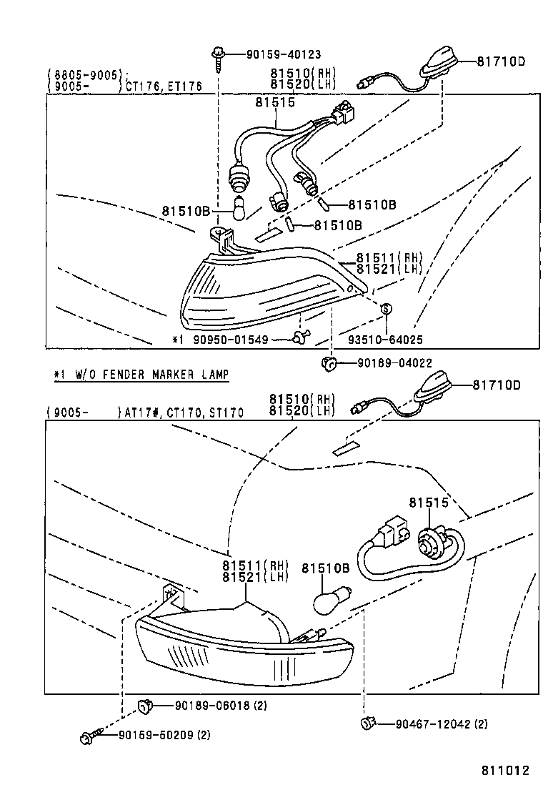 81520-20600 LAMP ASSY, FRONT TURN SIGNAL, LH product image
