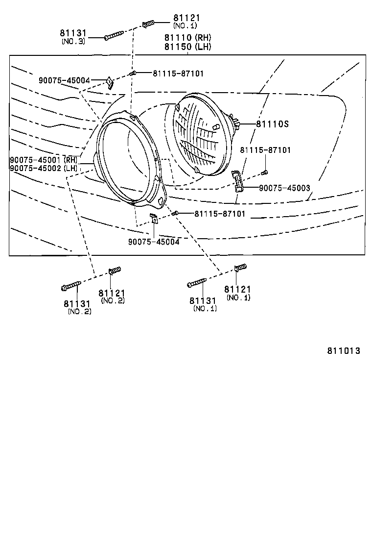81121-28250 SPRING, HEADLAMP TENSION product image