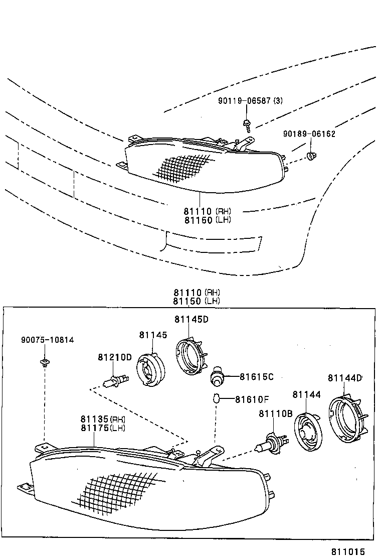 81118-06010 CAP, HEADLAMP LOCKING product image