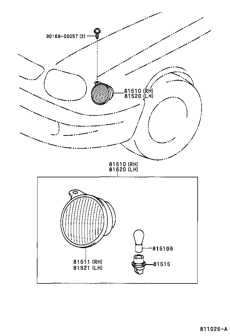 81510-02050 LAMP ASSY, FRONT TURN SIGNAL, RH product image