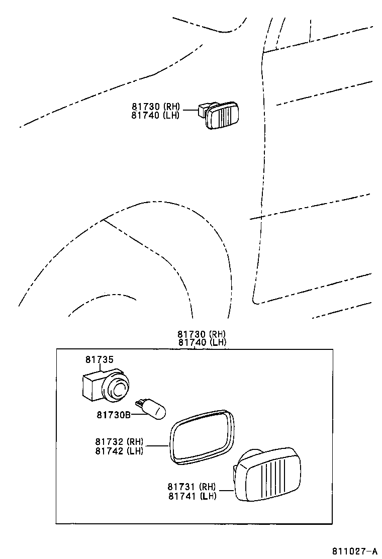 81731-05010 LENS, SIDE TURN SIGNAL LAMP, RH product image