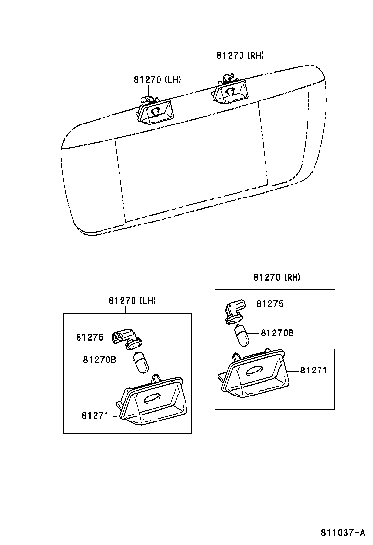 81271-12501 LENS, LICENSE PLATE LAMP product image