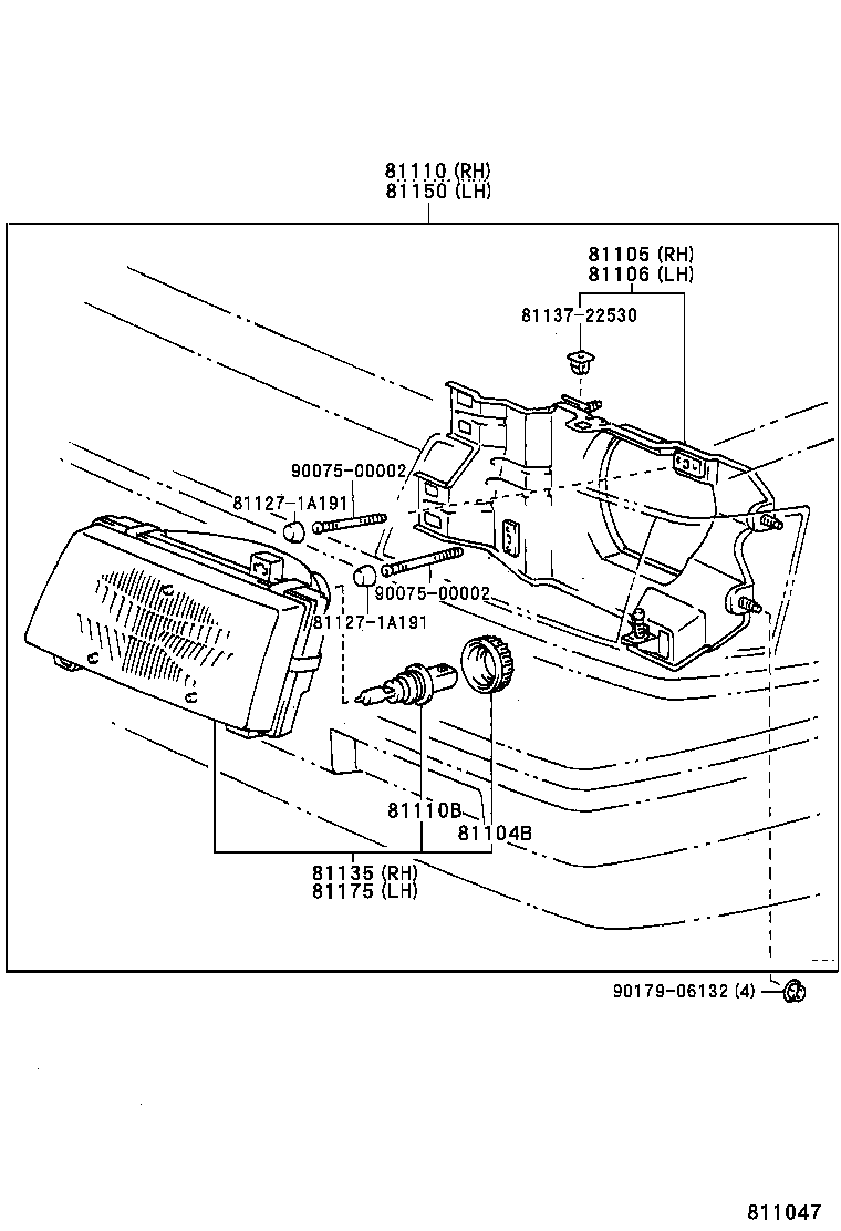 81150-80217 HEADLAMP ASSY, LH product image