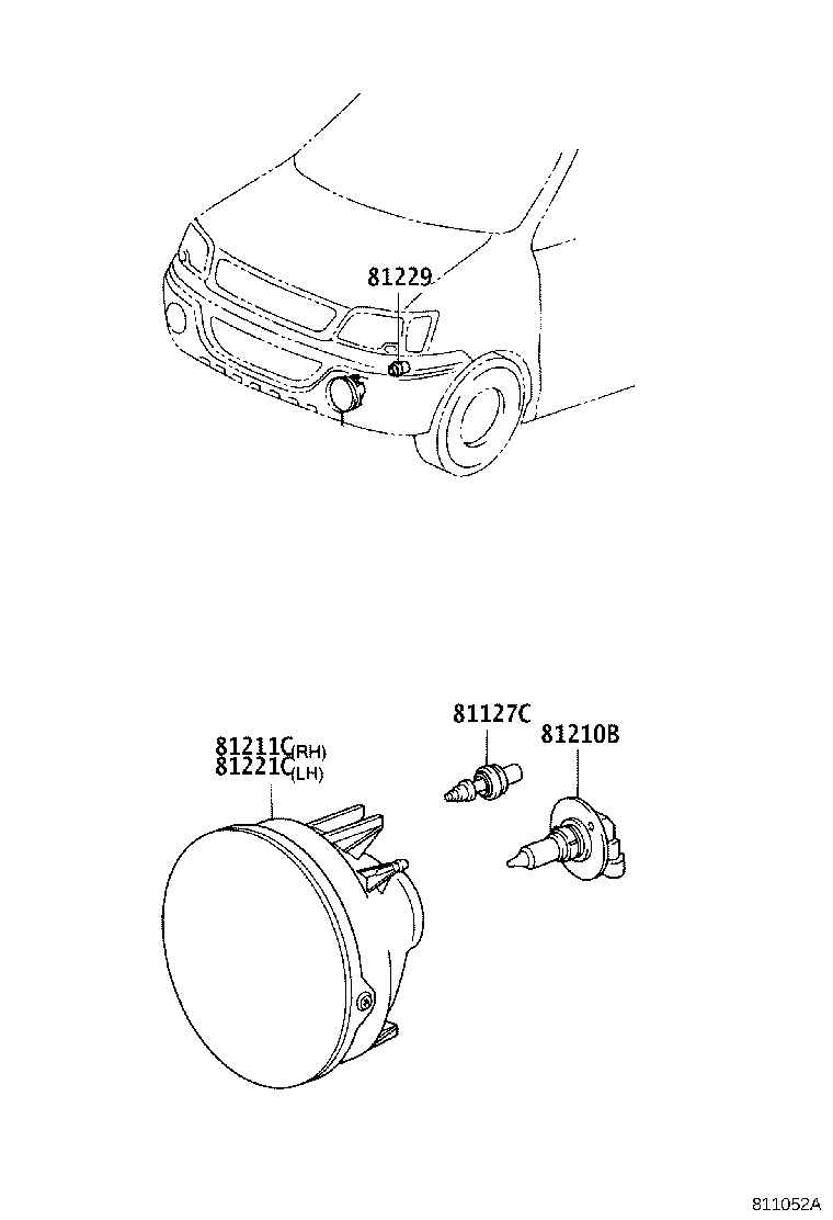 81229-28040 BRACKET, FOG LAMP, LH product image
