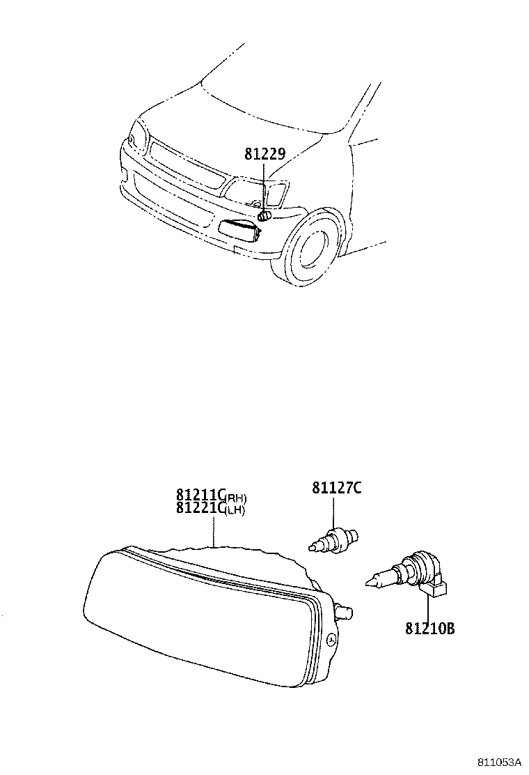 81229-28040 BRACKET, FOG LAMP, LH product image