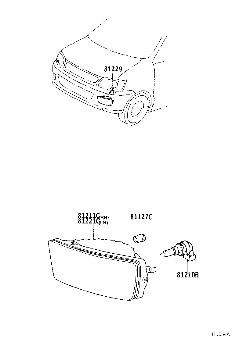 81229-28040 BRACKET, FOG LAMP, LH product image