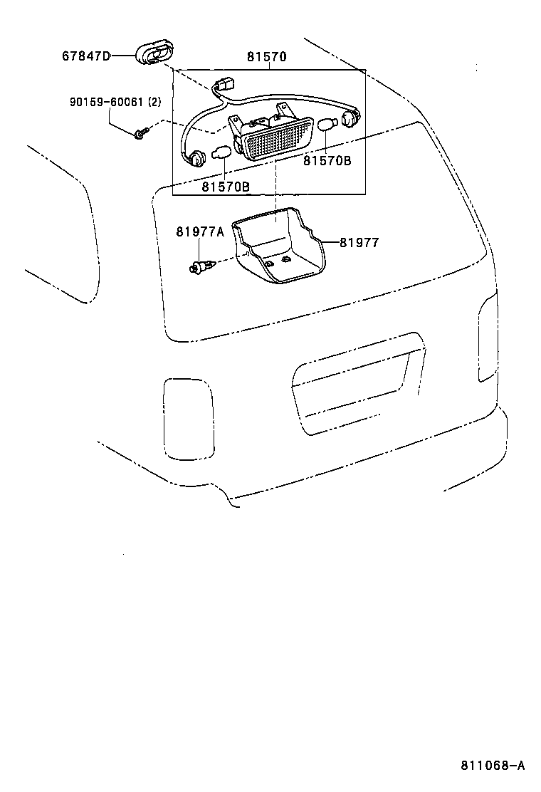 81570-38020 LAMP ASSY, CENTER STOP product image