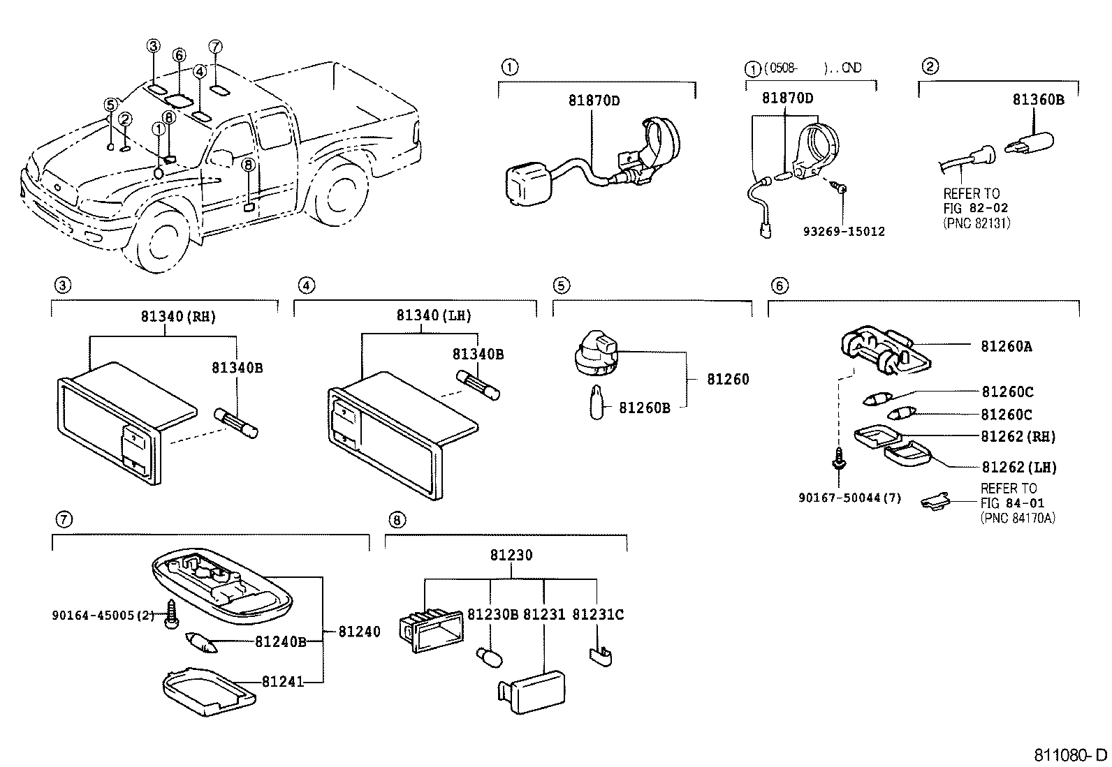 Toyota 81240-0C041-B1 LAMP ASSY, ROOM, NO.1