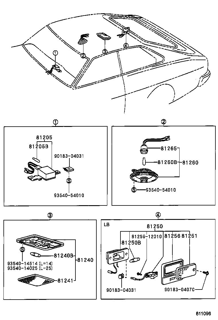 81260-12010 LAMP ASSY, GLOVE BOX product image