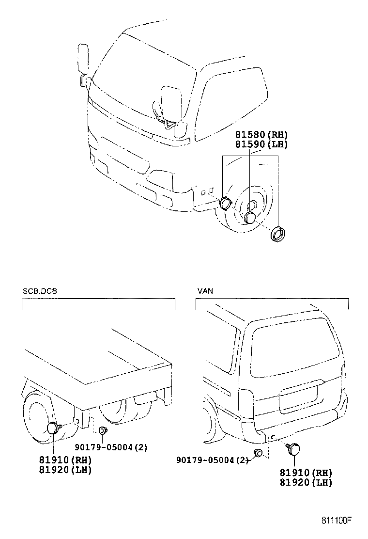 81910-37020 REFLECTOR ASSY, REFLEX, RH product image