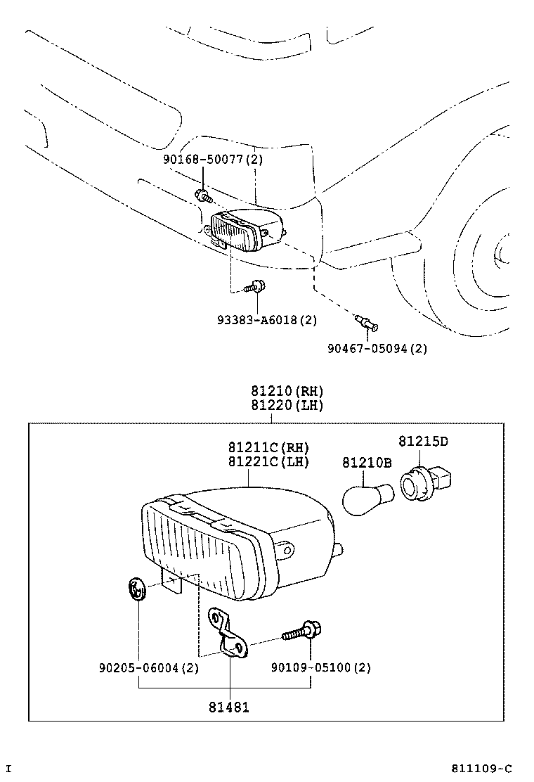 81210-37110 LAMP ASSY, FOG product image