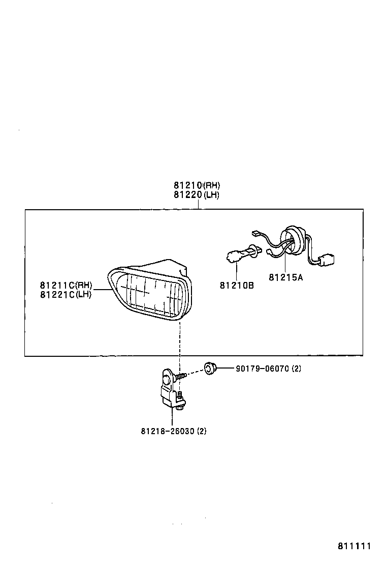 90075-65003 COVER, FOG LAMP product image