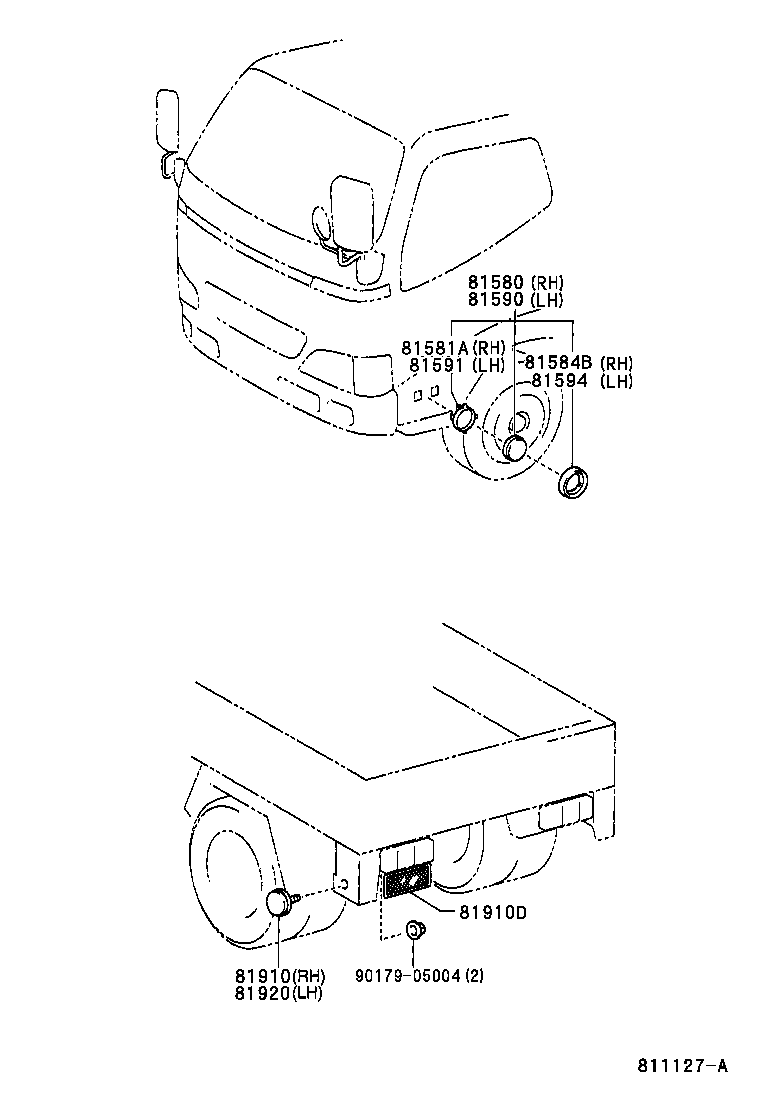 81910-37050 REFLECTOR ASSY, REFLEX, REAR product image