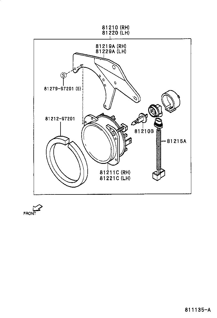 81220-97201 LAMP ASSY, FOG, LH product image