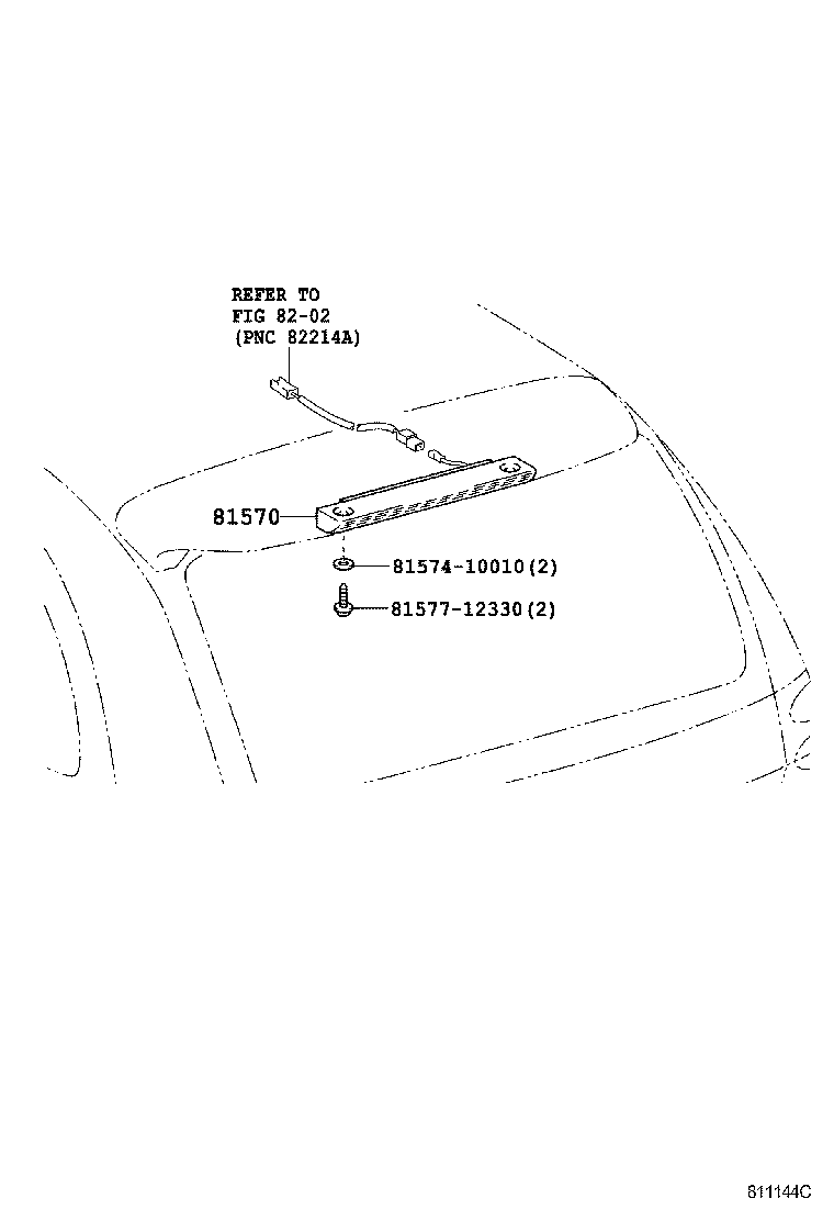 81570-44040 LAMP ASSY, CENTER STOP product image
